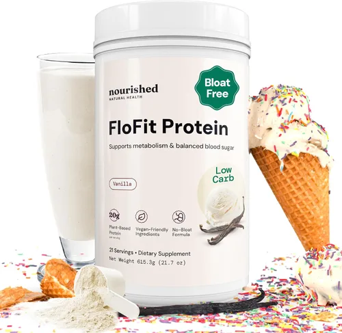 Miniatura 9 de Nourished Natural Health FloFit - Proteína de guisante en polvo, equilibrio hormonal para mujeres, proteína vegana a base de plantas con baja