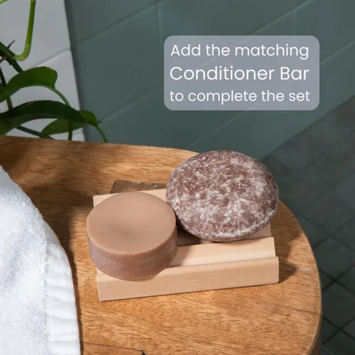 Miniatura 3 de Barra de champú natural de vainilla de coco para cabello seco pH equilibrado, seguro para el color Sin SLS, sin plástico, sin crueldad, vegano