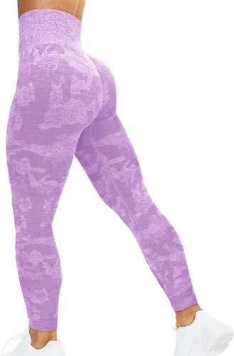 Miniatura 40 de HIGORUN - Leggings sin costuras para mujer, moldeadores, con diseño gráfico de sonrisas, de cintura alta, para el gimnasio, yoga o hacer ejercicio