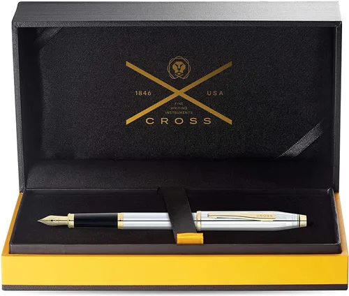 Miniatura 49 de Cross Century II - Bolígrafo de punta Selectip, lacado negro con detalles chapados en oro de 23 quilates
