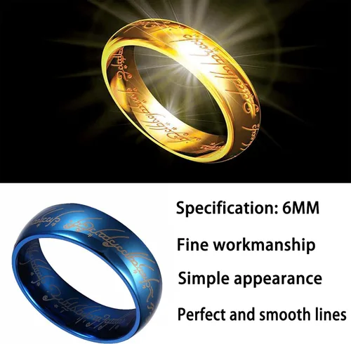 Miniatura 2 de Godyce Tungsten Rings for Men One Ring Lord of Rings Gifts Fidget Ring Spinner Rings Wedding Bands for Him Memorial Day Anime Cosplay Costume Ring