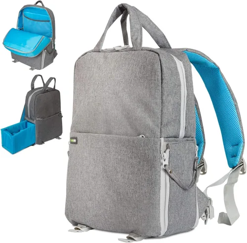 Miniatura 10 de Deco Gear Mochila multifunción para cámara SLR/DSLR con puerto de carga USB integrado para Canon, Nikon, Sony, compatible con cámaras sin espejo