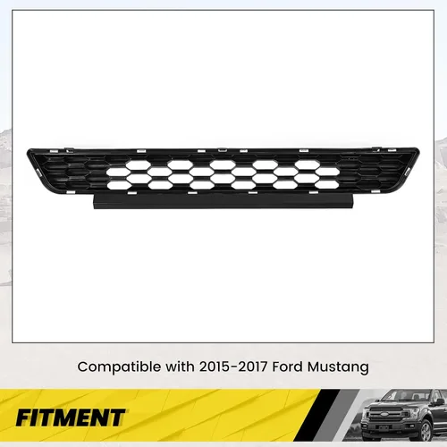 Miniatura 2 de KUAFU Rejilla delantera inferior del radiador compatible con Ford Mustang 2015-2017 Reemplazo para FR3Z-17K945-BA de plástico ABS negro