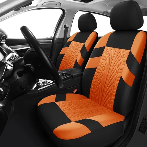 Miniatura 19 de VarCozy Fundas para Asientos de Coche Par Delantero, Fundas Universales de Tela para Asientos Delanteros de Coche, Fundas de Asiento Transpirables