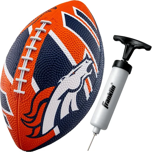 Miniatura 27 de Franklin Sports NFL Team Footballs - Rubber Youth Mini Balls for All Teams - Kids 8.5" Football + Air Pump Sets - Official NFL Licensed