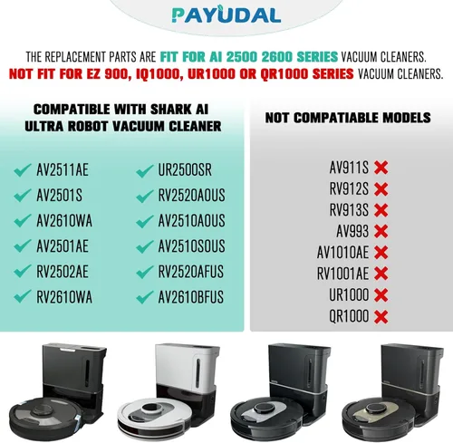 Miniatura 2 de Piezas de repuesto para aspiradora Shark AI AV2511AE AV2501S AV2610WA AV2501AE RV2502AE RV2610WA UR2500SR RV2520 AV2510 AI Ultra Robot Aspirador