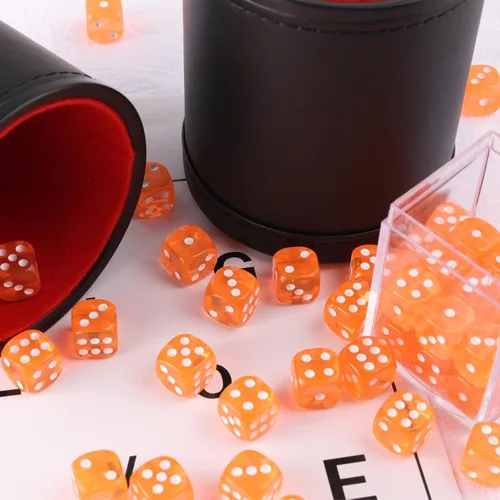 Miniatura 4 de 36 Piezas 12mm Juego de Dados Mini de 6 Caras, Juego de Dados D6 de Colores Translúcidos, Juego de Dados Estándar de 6 Caras para Juegos de Mesa