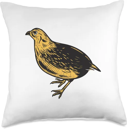 Miniatura 4 de Quail, Bird, Quail, Animals, Dwarf Quail Throw Pillow