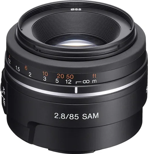 Sony Alpha SAL85F28 3.346 in f/2.8 A-mount Standard & Medium Teleobjetivo Fijo Lente (Negro)