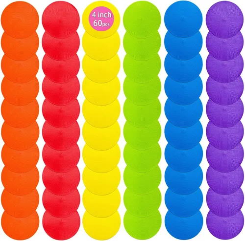 Miniatura 9 de Marcadores de puntos de 4 pulgadas 9 pulgadas de goma antideslizante marcadores de suelo de campo plano conos de poliéster puntos para fútbol