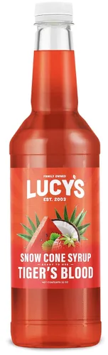 Miniatura 16 de Lucy's Family Owned Shaved Ice - Jarabes de cono de nieve, sangre de tigre, cerveza de raíz, crema de naranja, botellas de jarabe de 32 onzas