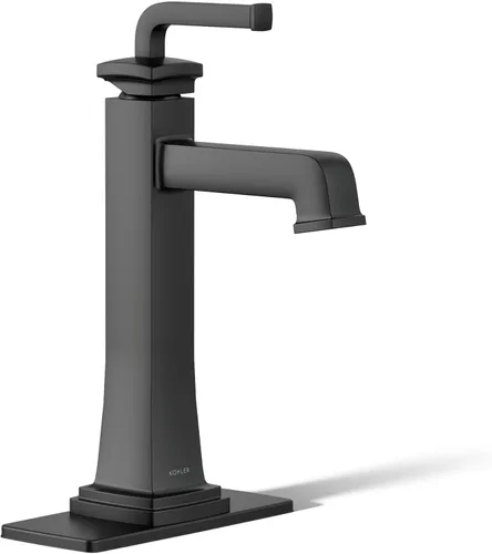 Miniatura 23 de KOHLER K-27399-4K-2MB Riff - Grifo de lavabo de baño amplio, grifos de baño de 3 agujeros con drenaje clicker, 1.0 GPM, latón moderno cepillado