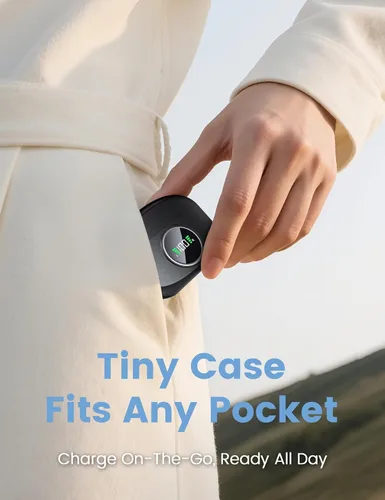Miniatura 6 de Mini micrófono de solapa inalámbrico para iPhone y Android, micrófonos de clip dual con funda de carga de 30 horas, cancelación de ruido