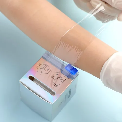 Miniatura 3 de Charme Princesse Paquete de 2 envolturas de plástico desechables para tatuajes de cejas, 984.3 ft, película conservadora permanente, suministros
