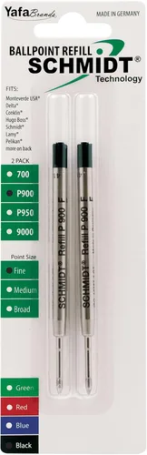 Miniatura 9 de Schmidt P900 Bolígrafo Tc Ball Parker Style Recarga Mediana, Negro, Paquete de 2 Blister (SC58135)
