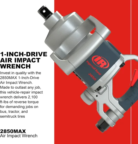 Miniatura 2 de Ingersoll Rand 2850MAX Llave de impacto neumática de 1 pulgada, par máximo de 2,100 ft-libras, mango D