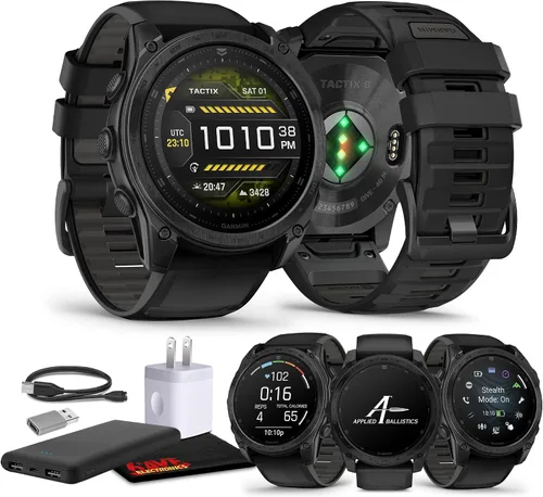 Miniatura 9 de Garmin Tactix 8 - Reloj inteligente con pantalla AMOLED de 1.850 in, linterna incorporada, 16 días de duración de la batería, reloj inteligente