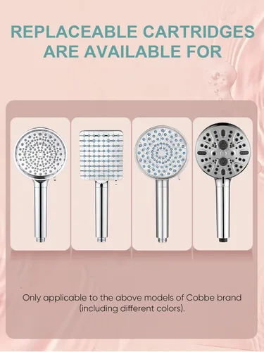Miniatura 4 de Cobbe 1 paquete de filtros de repuesto para cabezal de ducha de mano – Mejora la duración del filtrado – Elimina el cloro – Reduce la picazón