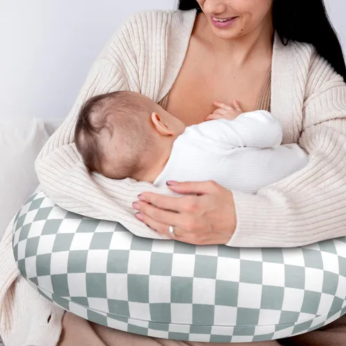 Miniatura 4 de DILIMI Paquete de 2 fundas de almohada de lactancia, funda elástica extraíble para almohadas de lactancia, funda ultra suave y cómoda para bebés