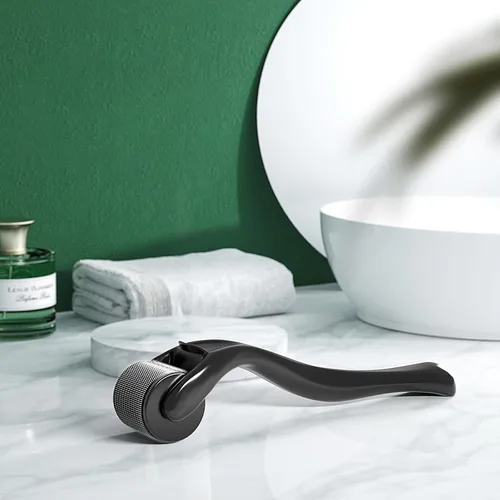 Miniatura 3 de Rodillo Derma Beard Roller Microneedling Dermaroller Facial Roller Microneedle Micro Aguja Rodillo 540 Titanio para Uso Doméstico