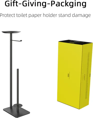 Miniatura 7 de FEILERN Soporte de papel higiénico para baño, dispensador de rollos de papel higiénico, 4 rollos de reserva, con estante superior de almacenamiento