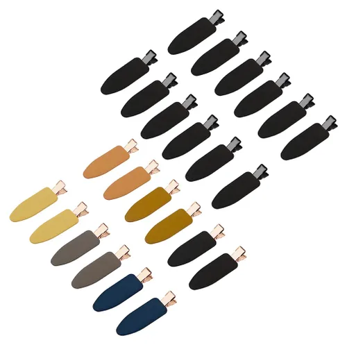 Miniatura 4 de 12 piezas de pinzas para el cabello suaves, pinzas planas para peinar el cabello 12 unidades (animal)..