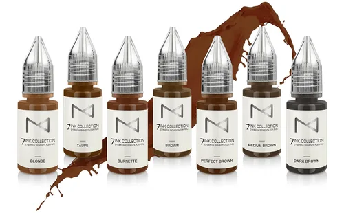 Miniatura 6 de M - 7Ink Tinta de pigmento líquido de siete colores para tatuaje de cejas - Kit de suministros de microblading de maquillaje permanente - Uso