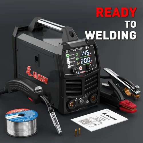 Miniatura 8 de GZ GUOZHI 145A Soldador MIG, Soldador 3 en 1 FLUX MIG/Lift TIG/ARC Soldador MIG Multi-Proceso, Máquina de Soldadura 110V, Soldador de Núcleo