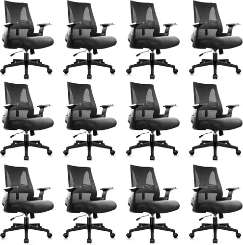 Miniatura 11 de CLATINA Silla de oficina grande y alta de 500 libras, sillas ergonómicas de malla resistente con soporte lumbar ajustable y asiento ancho y cómodo