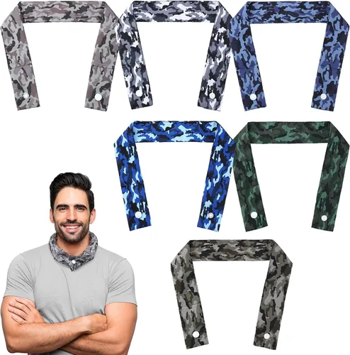 Xuhal 6 unidades de enfriamiento para el cuello, bandana refrescante para el cuello, bufanda enfriadora de hielo para mujeres, verano, actividades