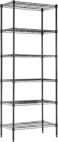 Miniatura 32 de Estantería metálica de almacenamiento de 6 niveles de 208.8 cm x 121.92 x 45.72 cm, con ruedas, resistente estante con capa de acero, cromado