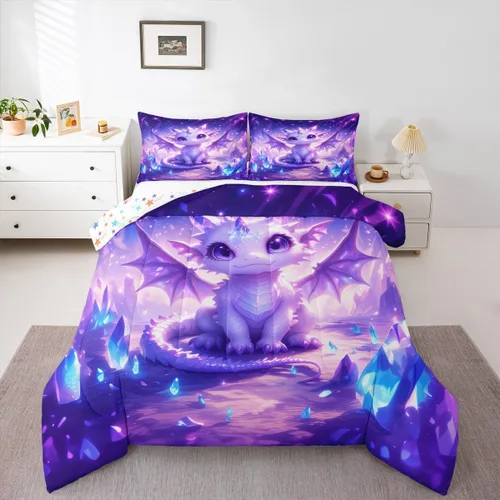 Miniatura 28 de Feelyou Juego de edredón de castillo rosa para niños, tamaño individual, juego de ropa de cama de princesa para niños y niñas, inserto de edredón