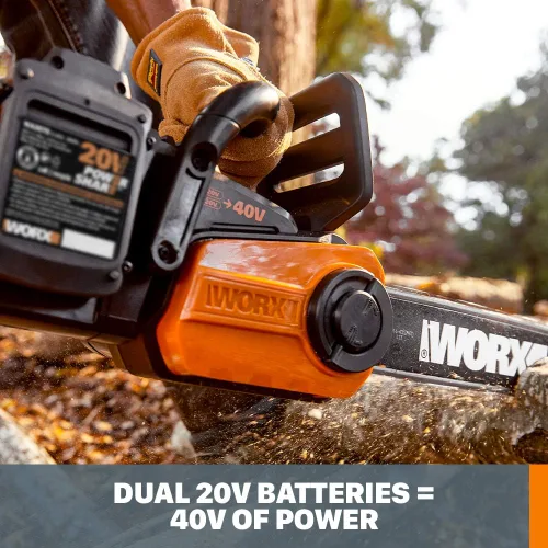 Miniatura 5 de Worx Motosierra inalámbrica de 40V y 14" Power Share con tensión automática - WG384 (baterías y cargador incluidos)