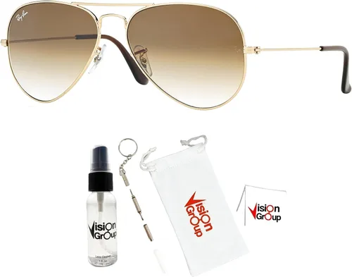 Miniatura 2 de Ray-Ban RB3025 - Gafas de sol de aviador de metal + paquete de accesorios de Vision Group