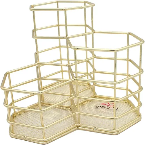 Miniatura 2 de XIAOYU Portalápices, soporte decorativo de metal para bolígrafos, organizador de almacenamiento de artículos de escritorio para el hogar, la escuela