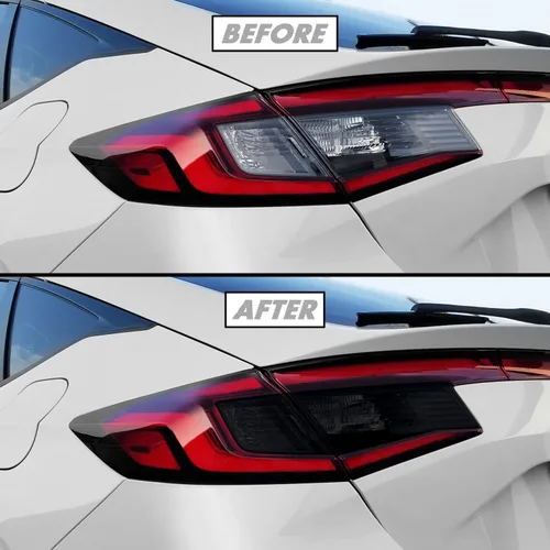 Miniatura 10 de SlickMod Protector de vinilo para luces traseras, precortado, tinte ahumado, para Honda Civic Hatchback 2022-2023