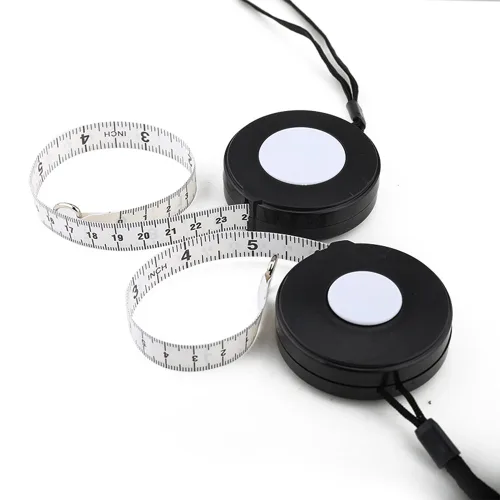 Miniatura 6 de WIN TAPE Cinta métrica retráctil negra de 80 pulgadas con cuerda negra Negro