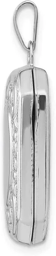 Miniatura 2 de 14 K oro blanco 0787in borde de libro relicario 1102in 0787in estilo XL558