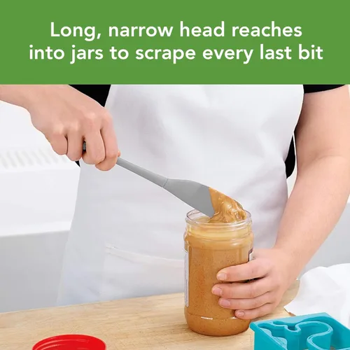 Miniatura 2 de Tovolo Espátula de Silicona para Frascos con Mango Largo, Herramienta de Goma para Raspar y Recoger de Frascos de Mantequilla de Maní, Mermelada