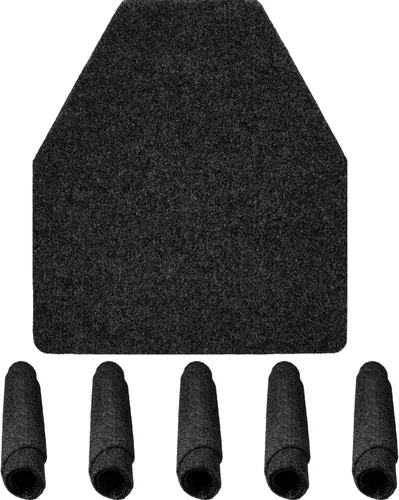 Miniatura 8 de Nuanchu Paquete de 6 tapetes para orinario para hombres, antideslizantes, para uso comercial, altamente absorbentes, almohadillas de baño para baño