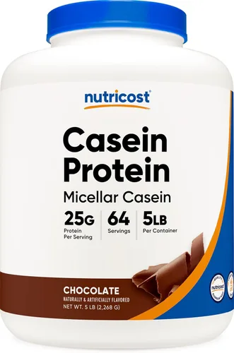 Miniatura 8 de Nutricost Proteína en Polvo de Caseína 2lb Vainilla - Caseína Micelar, Sin Gluten, Sin OGM