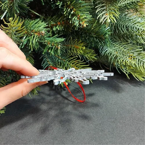 Miniatura 7 de Adorno de copo de nieve con pene - El adorno más divertido del siglo, divertido adorno de copo de nieve para árbol de Navidad, espejo retrovisor