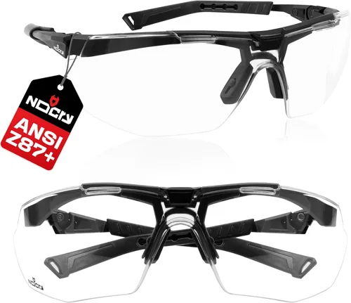 NoCry Gafas de seguridad antivaho para hombres y mujeres, con clasificación ANSI Z87, resistentes a los arañazos con patillas ajustables y