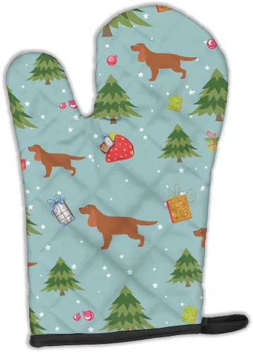 Miniatura 121 de Caroline's Treasures BB4872OVMT - Guante de horno de Navidad Affenpinscher resistente al calor, grueso para sartenes calientes y horno, manopla