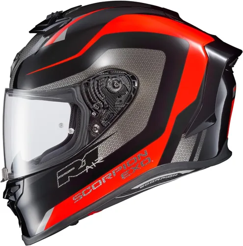 Miniatura 8 de ScorpionEXO R1 Air - Casco de motocicleta de cara completa con escudo Pinlock y bolsillos para altavoces listos para Bluetooth DOT ECE Raven Raven
