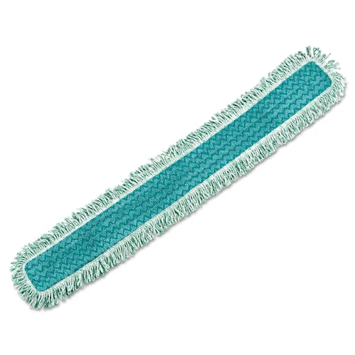 Rubbermaid Commercial HYGEN RCP Q449 - Cabezales de trapeador de polvo con flecos, microfibra, 48 pulgadas, color verde (paquete de 6)