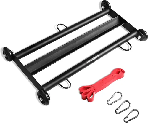 Yes4All Glute Ham Glider, Exercise Wheels for Home Gym Fitness, Glute Hamstring, Booty Building B. Glider Jamón Glider + Banda de Resistencia