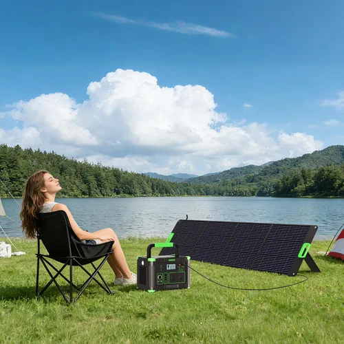 Miniatura 9 de Panel solar portátil de 200 W, 23.5% ETFE de alta eficiencia, cargador solar plegable para estación de energía, impermeable IP65 con 4 soportes
