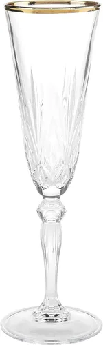 Miniatura 5 de Lorren Home Trends Siena Collection Copa de cristal para agua, bebida o té helado con diseño de banda dorada, juego de 4, 12 onzas High Ball