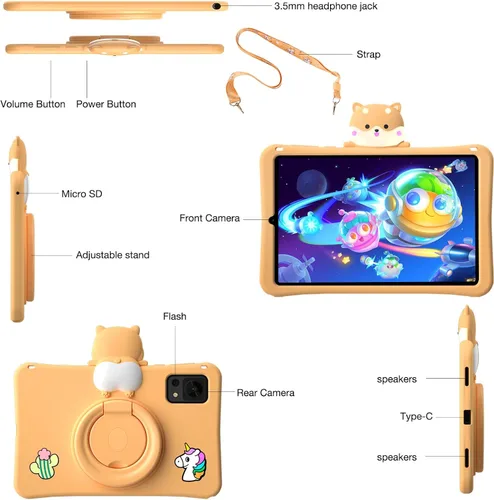 Miniatura 9 de T20mini KID - Tablet Android con pantalla FHD+ de 8.4 pulgadas, procesador Octa Core, 9 GB + 128 GB (1 TB TF), batería 5060 mAh tableta para niños